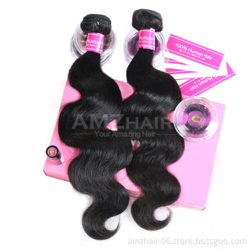 Real 10A Mink Peruvian Human Hair Extension Double Weft Body Wave Cuticle Aligned Hair 3 4 Bundles Factory Supplier Wholesale
